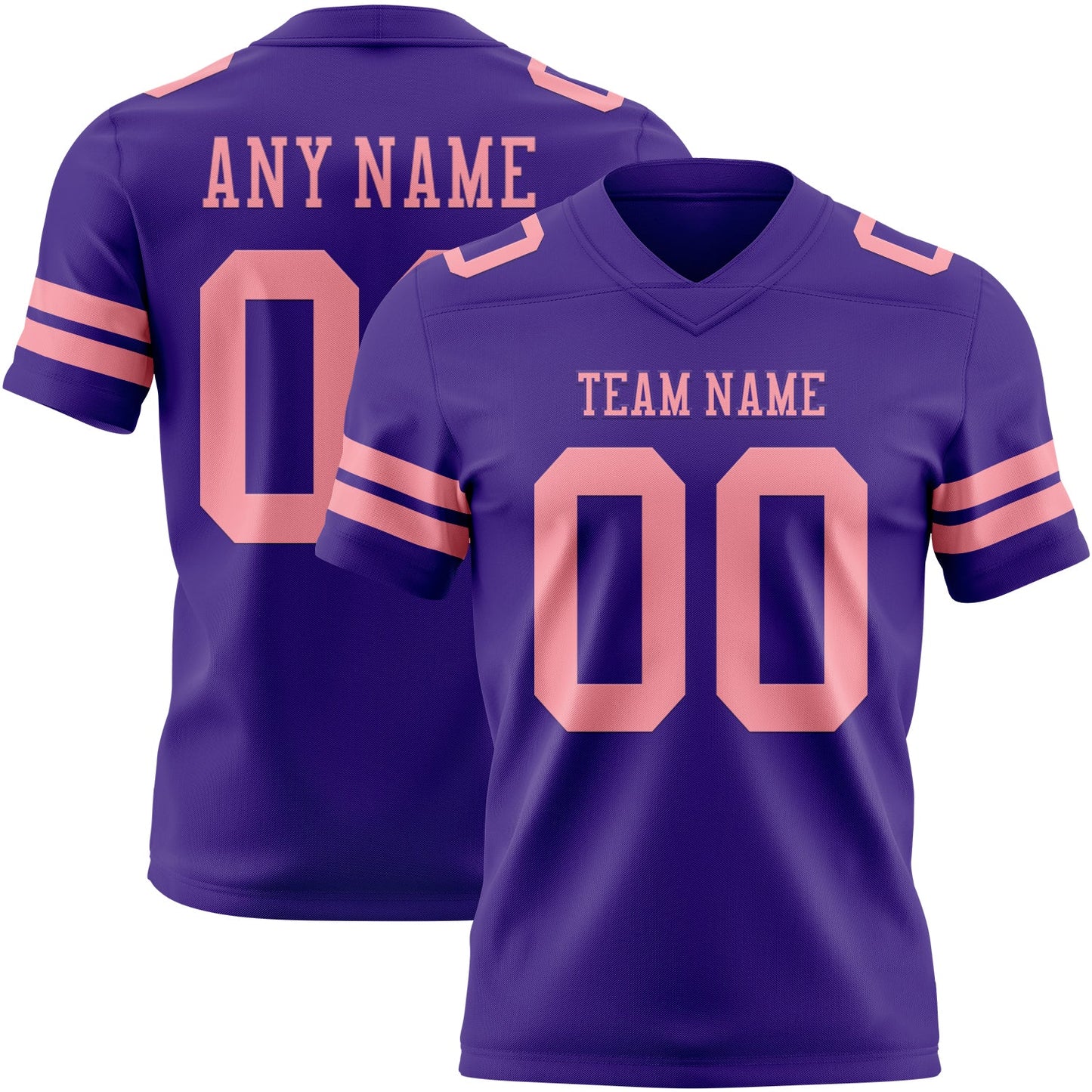 Custom Purple Medium Pink Mesh Authentic Football Jersey - Sky-Custom