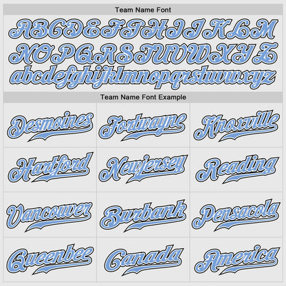 Custom White Black Pinstripe Light Blue-Black Authentic Raglan Sleeves Baseball Jersey - Sky-Custom
