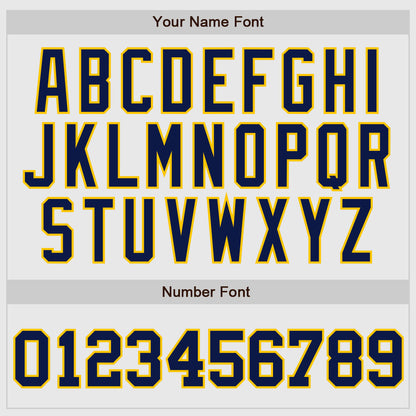 Custom White Navy Pinstripe Navy-Gold Authentic Raglan Sleeves Baseball Jersey - Sky-Custom