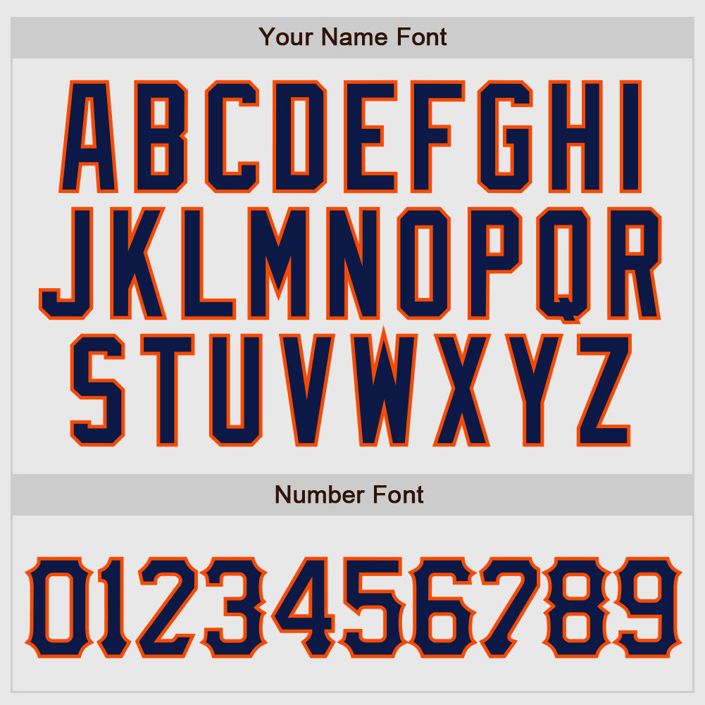 Custom White Navy Pinstripe Navy-Orange Authentic Raglan Sleeves Baseball Jersey - Sky-Custom