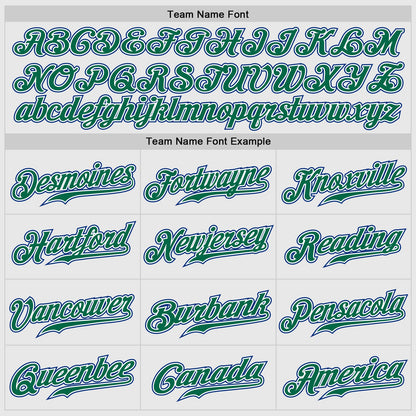 Custom White Royal Pinstripe Kelly Green-Royal Authentic Raglan Sleeves Baseball Jersey - Sky-Custom