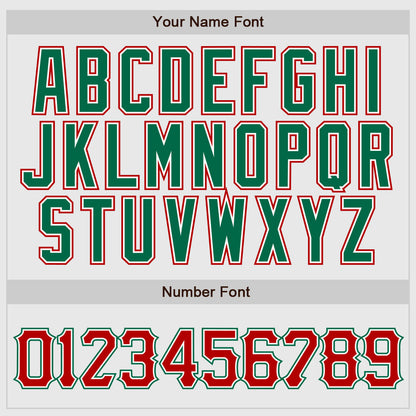 Custom White Red Pinstripe Red-Kelly Green Authentic Raglan Sleeves Baseball Jersey - Sky-Custom