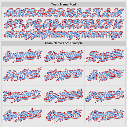 Custom White Red Pinstripe Red-Light Blue Authentic Raglan Sleeves Baseball Jersey - Sky-Custom