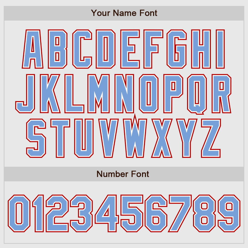 Custom White Light Blue Pinstripe Light Blue-Red Authentic Raglan Sleeves Baseball Jersey - Sky-Custom