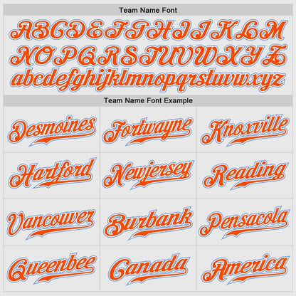Custom White Light Blue Pinstripe Light Blue-Orange Authentic Raglan Sleeves Baseball Jersey - Sky-Custom