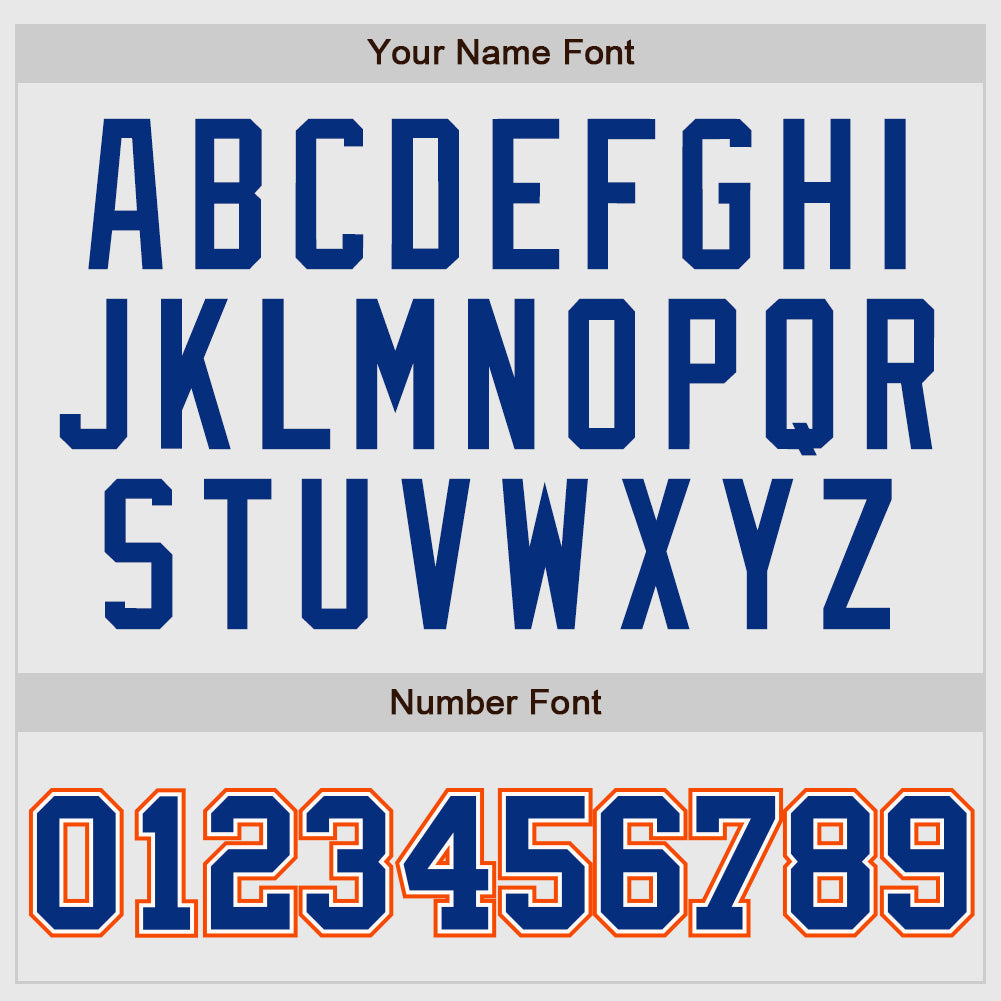 Custom White Orange Pinstripe Royal-Orange Authentic Raglan Sleeves Baseball Jersey - Sky-Custom