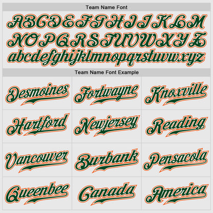 Custom White Orange Pinstripe Green-Orange Authentic Raglan Sleeves Baseball Jersey - Sky-Custom