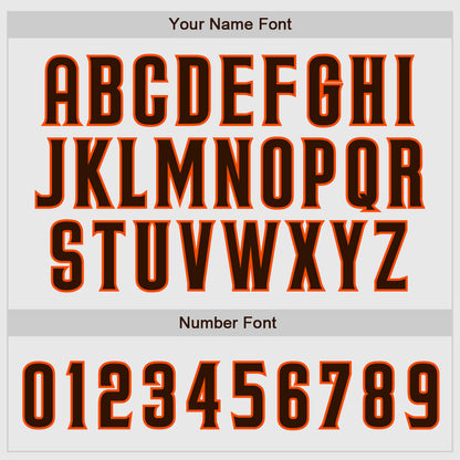 Custom White Orange Pinstripe Brown-Orange Authentic Raglan Sleeves Baseball Jersey - Sky-Custom