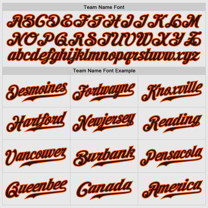 Custom White Orange Pinstripe Brown-Orange Authentic Raglan Sleeves Baseball Jersey - Sky-Custom
