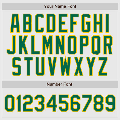 Custom White Kelly Green Pinstripe Kelly Green-Gold Authentic Raglan Sleeves Baseball Jersey - Sky-Custom