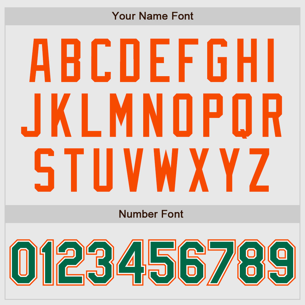 Custom White Kelly Green Pinstripe Kelly Green-Orange Authentic Raglan Sleeves Baseball Jersey - Sky-Custom