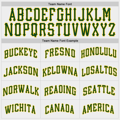 Custom White Green Pinstripe Green-Gold Authentic Raglan Sleeves Baseball Jersey - Sky-Custom