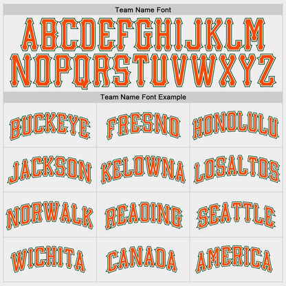 Custom White Green Pinstripe Orange-Green Authentic Raglan Sleeves Baseball Jersey - Sky-Custom