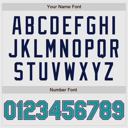 Custom White Aqua Pinstripe Aqua-Navy Authentic Raglan Sleeves Baseball Jersey - Sky-Custom