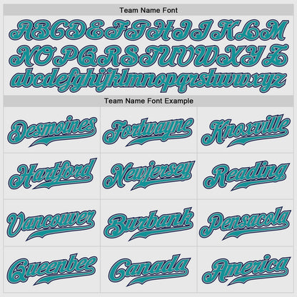 Custom White Aqua Pinstripe Aqua-Navy Authentic Raglan Sleeves Baseball Jersey - Sky-Custom