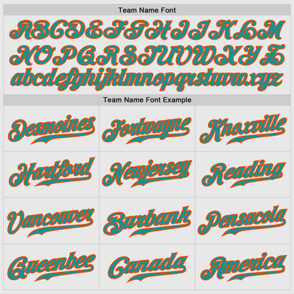 Custom White Aqua Pinstripe Aqua-Orange Authentic Raglan Sleeves Baseball Jersey - Sky-Custom