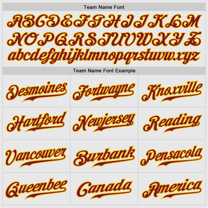Custom White Crimson Pinstripe Crimson-Gold Authentic Raglan Sleeves Baseball Jersey - Sky-Custom