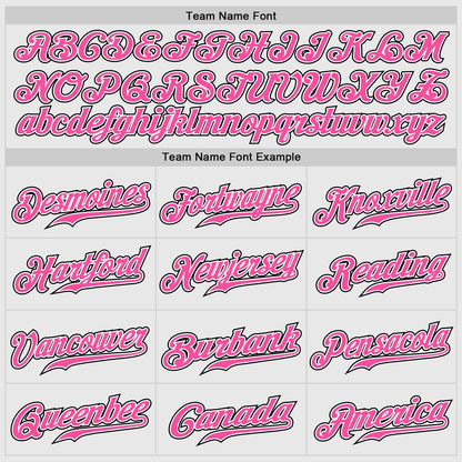 Custom White Pink Pinstripe Black-Pink Authentic Raglan Sleeves Baseball Jersey - Sky-Custom