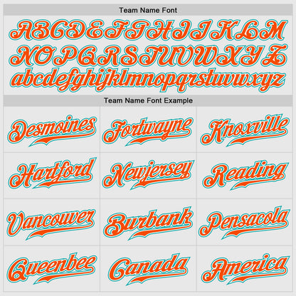 Custom White Aqua Pinstripe Aqua-Orange Authentic Raglan Sleeves Baseball Jersey - Sky-Custom