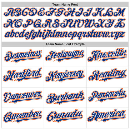 Custom White Royal-Orange Authentic Raglan Sleeves Baseball Jersey - Sky-Custom