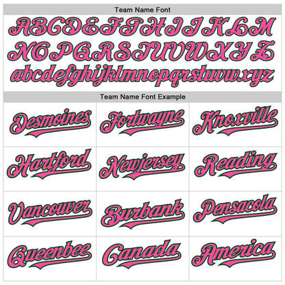 Custom White Pink-Green Authentic Raglan Sleeves Baseball Jersey - Sky-Custom