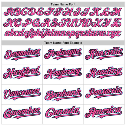 Custom White Pink Black-Light Blue Authentic Raglan Sleeves Baseball Jersey - Sky-Custom