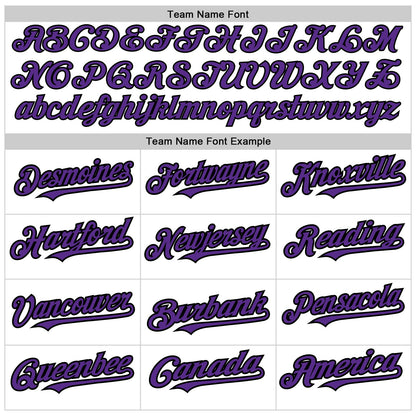 Custom White Purple-Black Authentic Raglan Sleeves Baseball Jersey - Sky-Custom