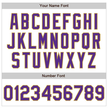 Custom White Purple-Old Gold Authentic Raglan Sleeves Baseball Jersey - Sky-Custom