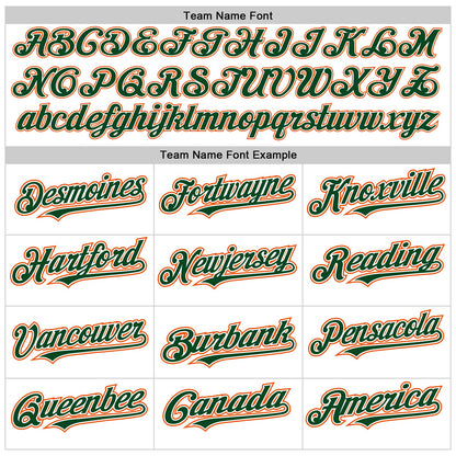 Custom White Green-Orange Authentic Raglan Sleeves Baseball Jersey - Sky-Custom