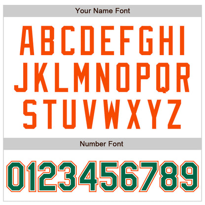 Custom White Kelly Green-Orange Authentic Raglan Sleeves Baseball Jersey - Sky-Custom