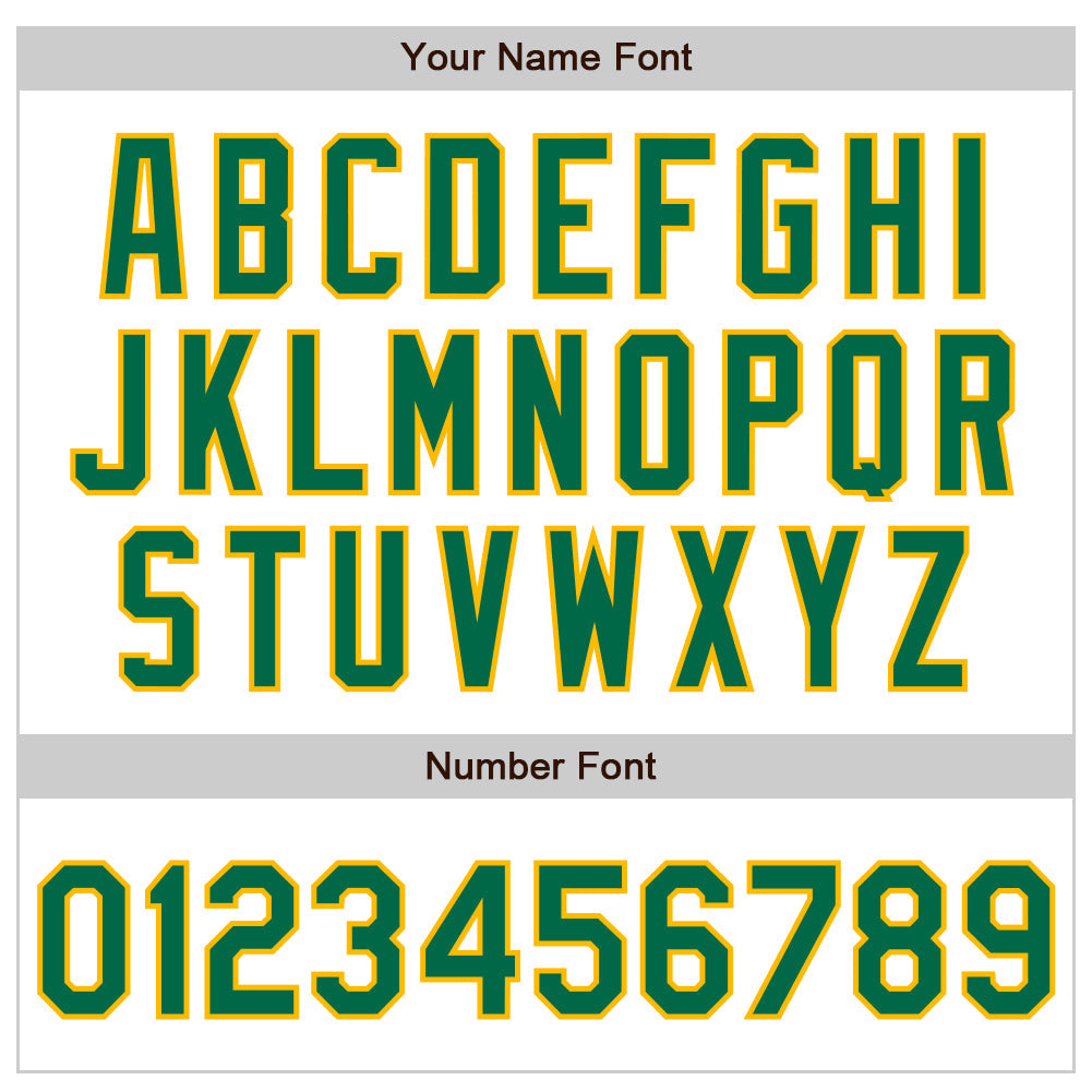 Custom White Kelly Green-Gold Authentic Raglan Sleeves Baseball Jersey - Sky-Custom