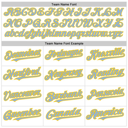 Custom White Light Blue-Yellow Authentic Raglan Sleeves Baseball Jersey - Sky-Custom