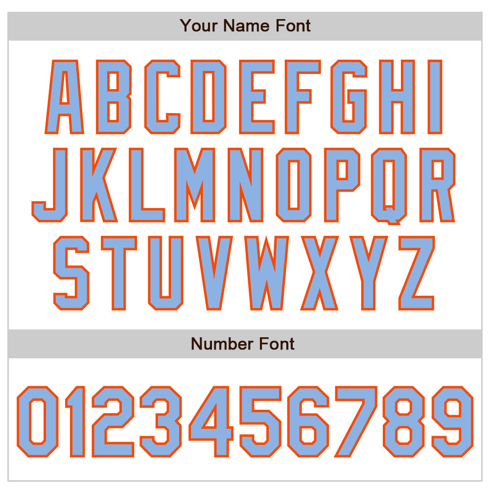 Custom White Light Blue-Orange Authentic Raglan Sleeves Baseball Jersey - Sky-Custom