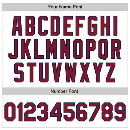 Custom White Crimson-Navy Authentic Raglan Sleeves Baseball Jersey - Sky-Custom