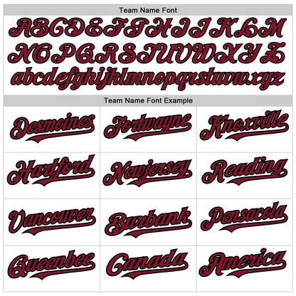 Custom White Crimson-Black Authentic Raglan Sleeves Baseball Jersey - Sky-Custom