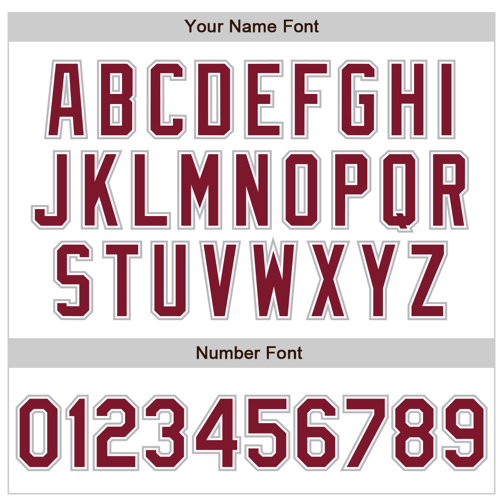 Custom White Crimson-Gray Authentic Raglan Sleeves Baseball Jersey - Sky-Custom