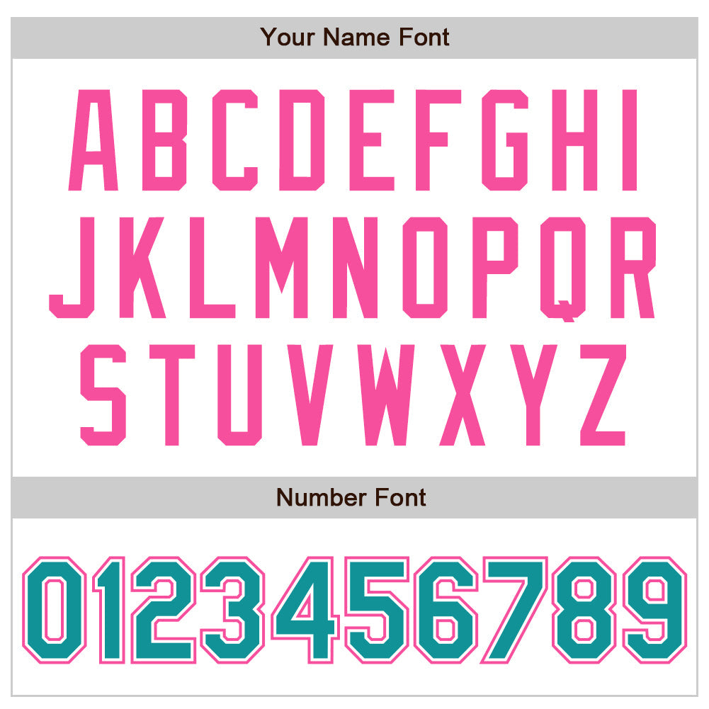 Custom White Teal-Pink Authentic Raglan Sleeves Baseball Jersey - Sky-Custom