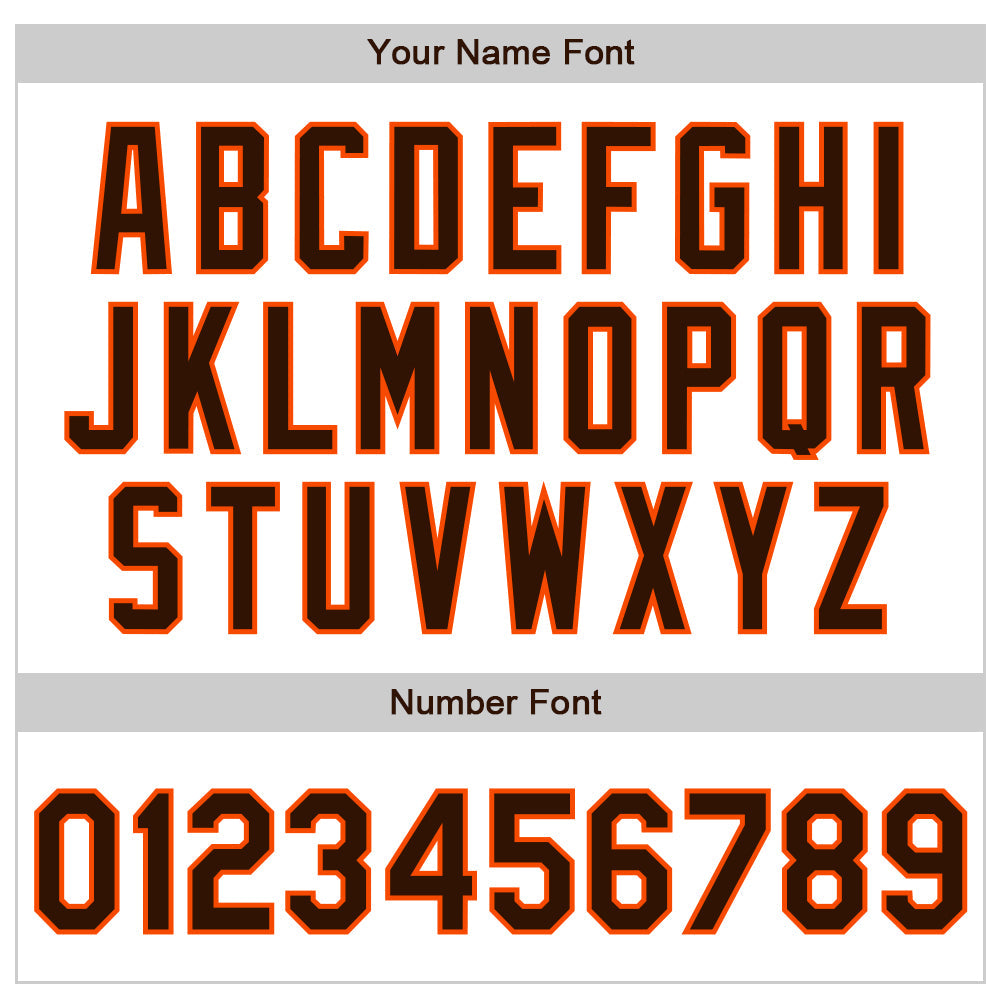 Custom White Brown-Orange Authentic Raglan Sleeves Baseball Jersey - Sky-Custom