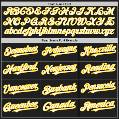 Custom Black White Red-Yellow Authentic Raglan Sleeves Baseball Jersey - Sky-Custom