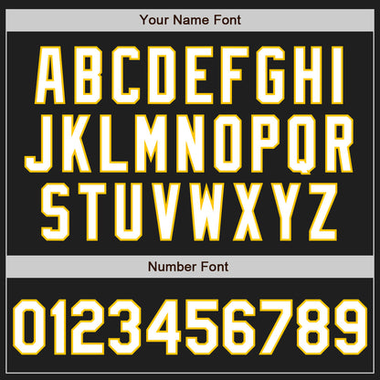 Custom Black White Red-Yellow Authentic Raglan Sleeves Baseball Jersey - Sky-Custom