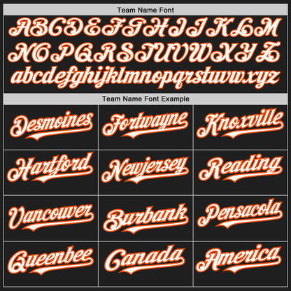 Custom Black White-Orange Authentic Raglan Sleeves Baseball Jersey - Sky-Custom
