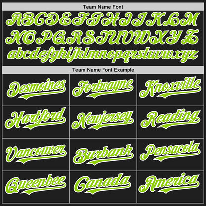 Custom Black White-Neon Green Authentic Raglan Sleeves Baseball Jersey - Sky-Custom