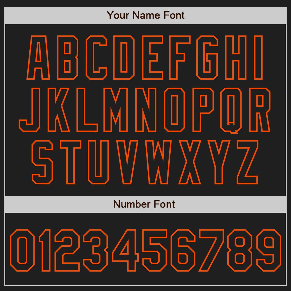 Custom Black Orange Authentic Raglan Sleeves Baseball Jersey - Sky-Custom