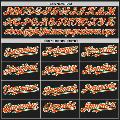 Custom Black Orange-Kelly Green Authentic Raglan Sleeves Baseball Jersey - Sky-Custom
