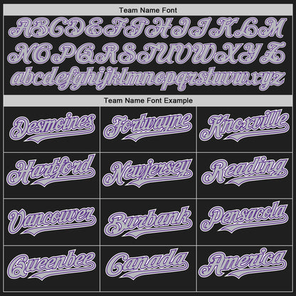 Custom Black Gray-Purple Authentic Raglan Sleeves Baseball Jersey - Sky-Custom