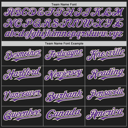 Custom Black Purple-Cream Authentic Raglan Sleeves Baseball Jersey - Sky-Custom