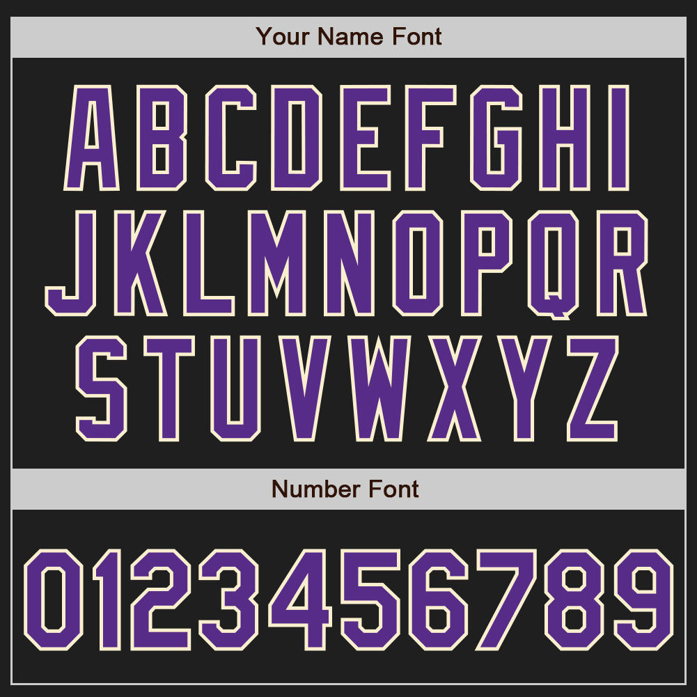 Custom Black Purple-Cream Authentic Raglan Sleeves Baseball Jersey - Sky-Custom
