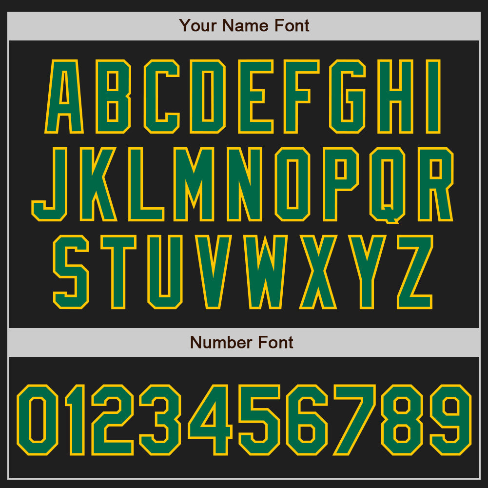 Custom Black Kelly Green-Yellow Authentic Raglan Sleeves Baseball Jersey - Sky-Custom