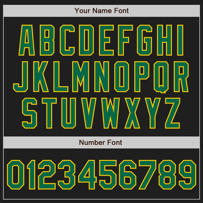 Custom Black Kelly Green-Yellow Authentic Raglan Sleeves Baseball Jersey - Sky-Custom