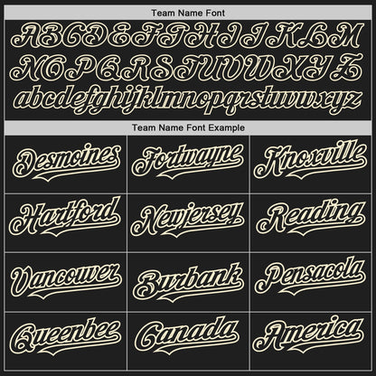 Custom Black Cream Authentic Raglan Sleeves Baseball Jersey - Sky-Custom